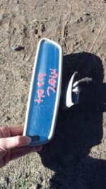 Rear view mirror for Mercedes W204 shown front-facing, used condition with clean reflective glass.Rear view mi