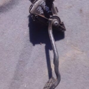 Used accelerator pedal for 2006 Audi A4 B6 viewed from top with attached sensor and wiring harness.Used accele