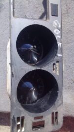 Front view of used Volkswagen Golf 1 instrument cluster showing speedometer and gauges.Front view of used Volk