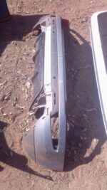 Rear view of a used Range Rover Evoque rear bumper showing mounting points and paint condition.Rear view of a