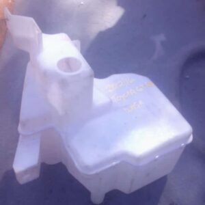 Front view of a used windshield washer bottle for 2016 Toyota GT, showing cap and fluid reservoir.Front view o
