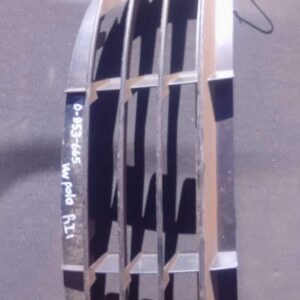 Left front headlight cover for Volkswagen Golf 5, shown from front angle, used condition.Left front headlight