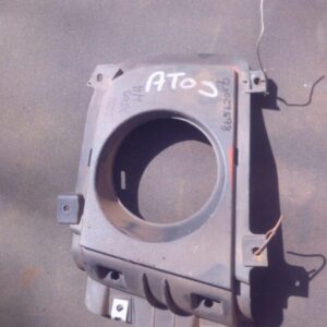 Left side spotlight cover for Hyundai Atos, shown front angle, used condition.Left side spotlight cover for Hy