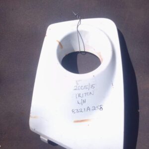 Left side spotlight cover for Mitsubishi Triton, used, shown from a front angle on a white background.Left sid