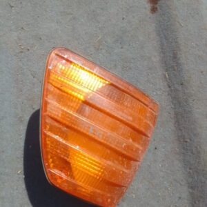 Used right front corner light for Mercedes W116 shown at an angled front view.Used right front corner light fo