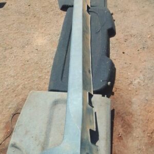 Right side skirt for Hyundai Creta, viewed from the side, used condition, showing mounting points and surface