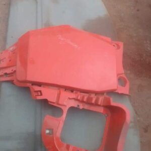 Left rear corner of a used Jeep Renegade bumper showing mounting points and surface details.Left rear corner o