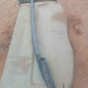 Right side roof rack for Volvo XC90 shown from above, used condition, with mounting brackets visible.Right sid