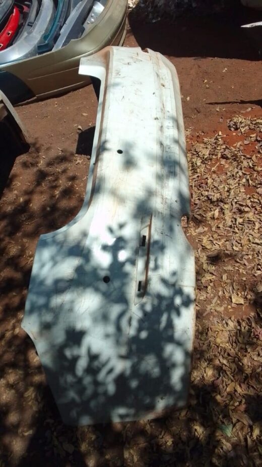 2015 Bmw 320I F Series Rear Bumper - Used Rear view of a used rear bumper for BMW 3 Series F30, showing mounting points and reflector cutouts.Rear view
