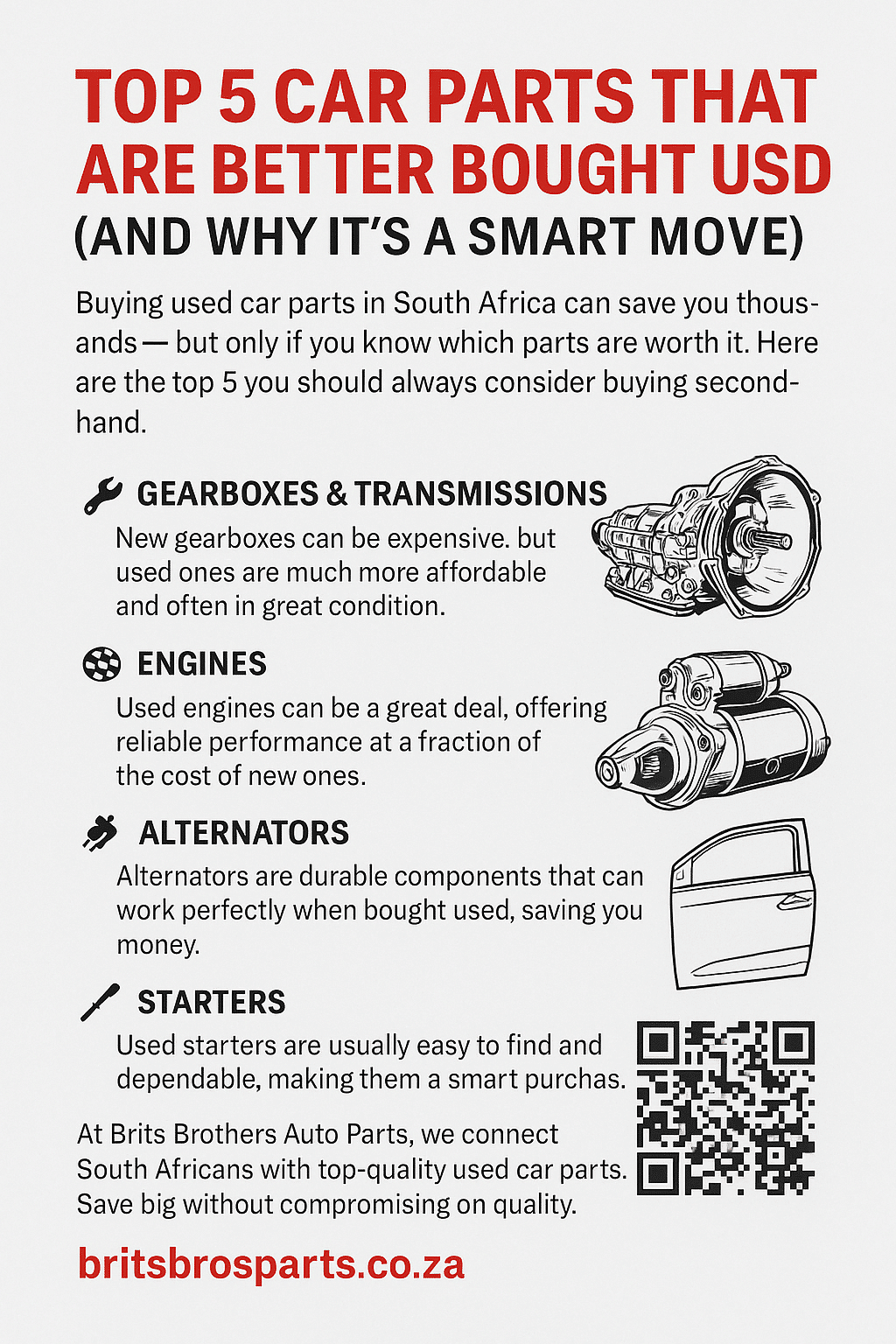 Buy Used Car Parts in South Africa | Save on Repairs