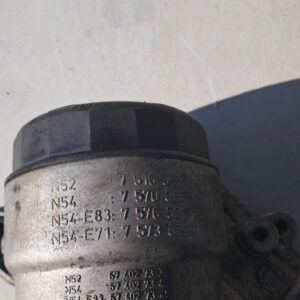BMW N52 N54 Oil Filter Housing Thermostat Assembly 7516383 7570085 7576521 Used | Brits Brothers™ – main product ima