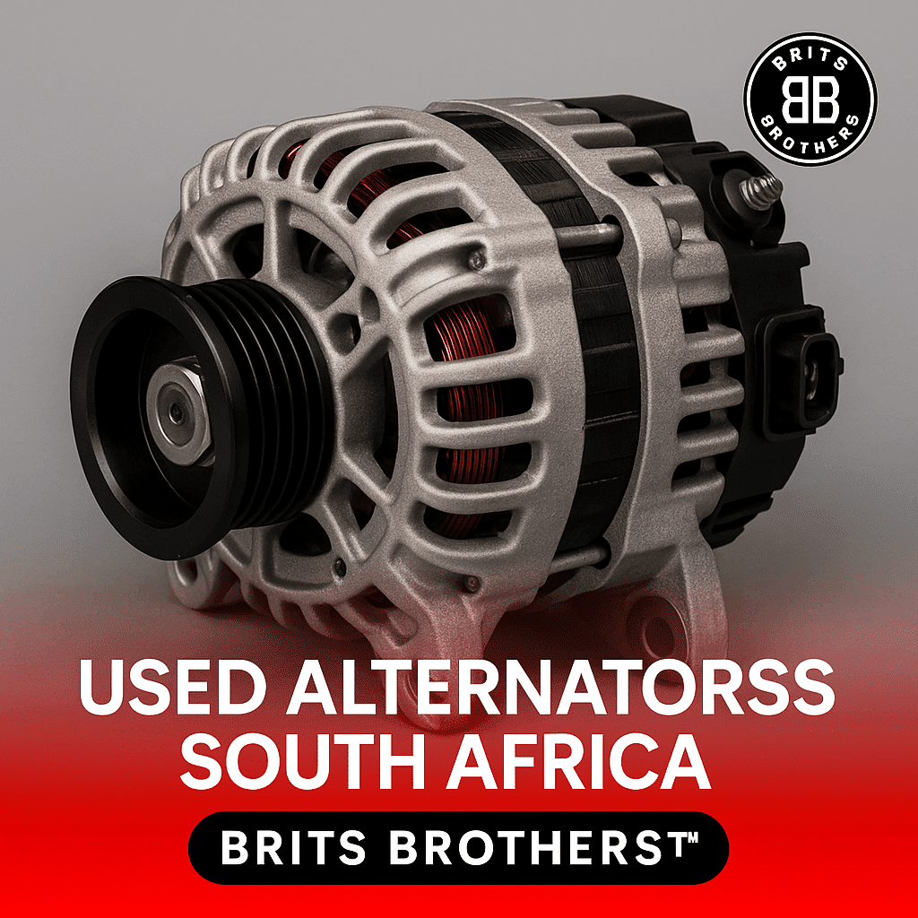 Close-up of a used alternator part for vehicles in South Africa, available from Brits Brothers™