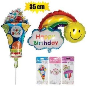 Balloon air foil bday stick astd 35cm – main product image