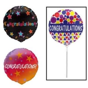 Balloon air fill w/stick congrats 25cm – main product image
