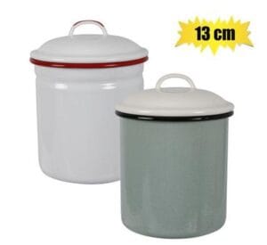 Fresh Price Drops 12 Cannister enamel 13cm