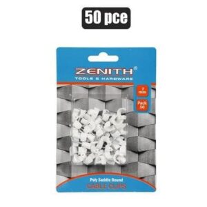 Cable clips p/saddle rnd 7mm 50x zenith – main product image