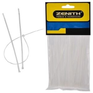 Cable ties 2.5x100mm white 50’s zenith – main product image