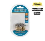 Padlock zenith brass 20mm key alike crd2 – main product image
