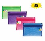 Pencil case mesh colours a5 asstd – main product image