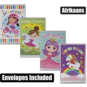 Card & envelope birthday – girl afr – main product image