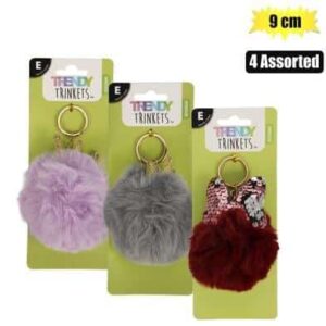 Keychain faux fur shapes 9cm – main product image