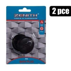 Bath plug 2pce black zenith – main product image