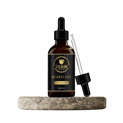 AfroBeard Beard Growth Bundle: Classic Beard Oil & Deluxe Beard Roller – front view