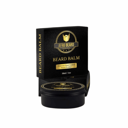 AfroBeard Ultimate Beard Growth & Care Bundle: Classic Oil, Balm & Deluxe Roller – close-up detail