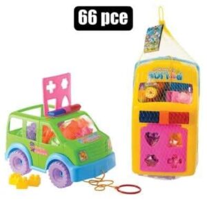 Building blocks storage 66pc car police – main product image