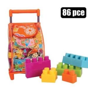 Building blocks storage 86pc trolley bag – main product image