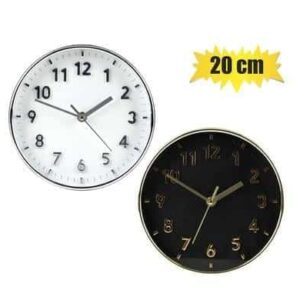 Clock wall pl round 20cm basic asstd – main product image