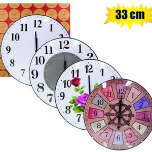 Clock wall pl round 33cm antique – main product image