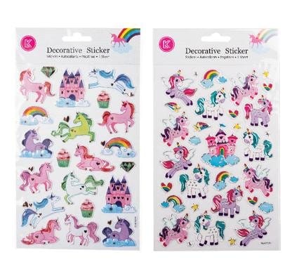 566-001602.Jpg Sticker embossed foil outline unicorn – main product image