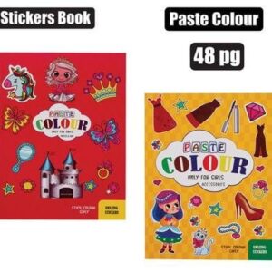 Book sticker girls paste 48p asstd – main product image