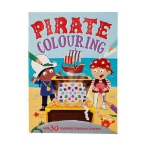 Book colouring pirate crystal sticker – main product image