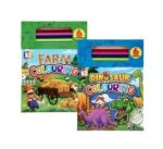 Book colouring pad boys w/pencils asstd – main product image