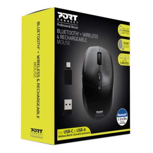 Port Connect 2.4GHz Wireless Bluetooth® Rechargeable Mouse PRO - image 3 | Brits Brothers Parts