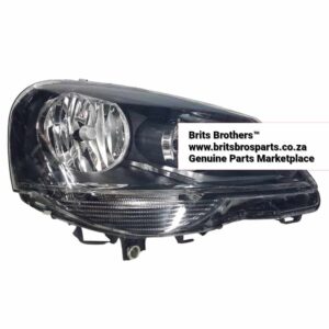 VW Polo Vivo RHS Headlight 2015 2018 (Black, With Chrome) HQ – main product image