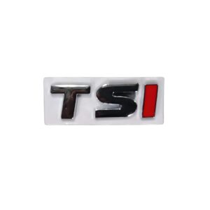 VW TSI Badge (Silver/Red) (L) – main product image