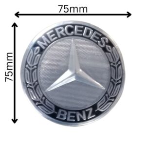 Mercedes Benz Wheel Cap 75mm (Black / Silver) – main product image