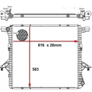 VW Amarok Radiator 10 21 (2.0T/2.0D , Man) – main product image