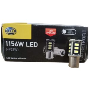 1156W Hella LED Bulb Rev Light P21W BA15S 12V White – main product image