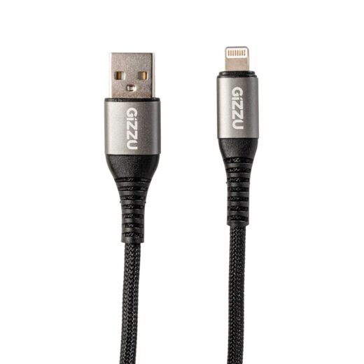 GIZZU 12W USB to Lightning 1m Cable – front view