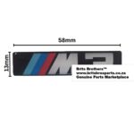 BMW E46 M3 Fender Side Gill Emblem with M3 Logo – main product image