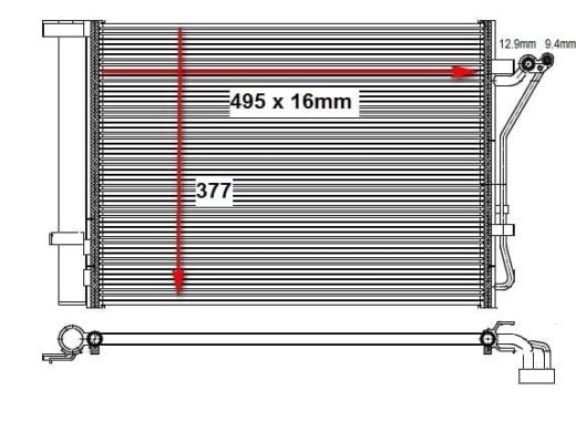 Pos_Bd1290.Jpeg Hyundai i20 Condenser 11 (1.4/6. Dual Pad Fitting) – main product image