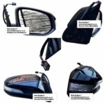 Toyota Fortuner / Hilux GD6 RHS Side Mirror 16 (Elec,W/indic,A/F,Blk) – main product image