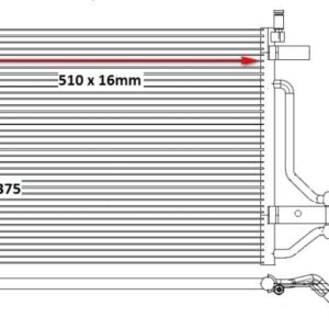 Ford Figo / Ikon Condenser (1.4D/1.5D/1.6D) 2010 2021 – main product image