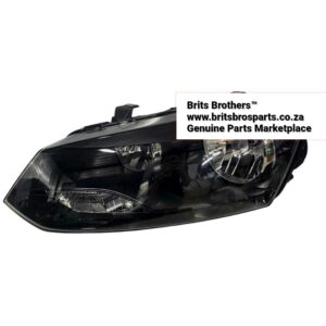 VW Polo 6 LHS Headlight 14 (DBL Beam, Blk) HQ – main product image
