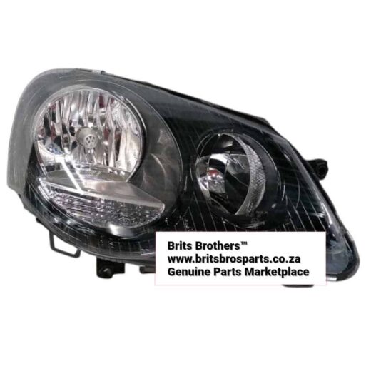 Xr:d:daf-7Sconku:604,J:584763694870685014,T:24031411 VW Polo Vivo RHS Headlight 2010 2014 (Black) (TYC) – main product image