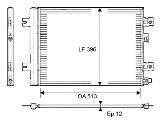 Pos_Bd5795.Jpg Renault Sandero / Duster / Logan / Nissan NP200 A/C Condenser 1.4/1.6 09 19 – main product image